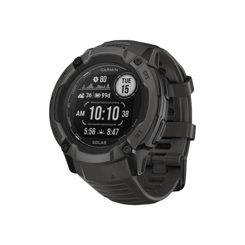 Garmin Garmin Instinct 2X Solar - fiberförstärkta polymerer - Ja smart klocka med band - 64 MB - grafit