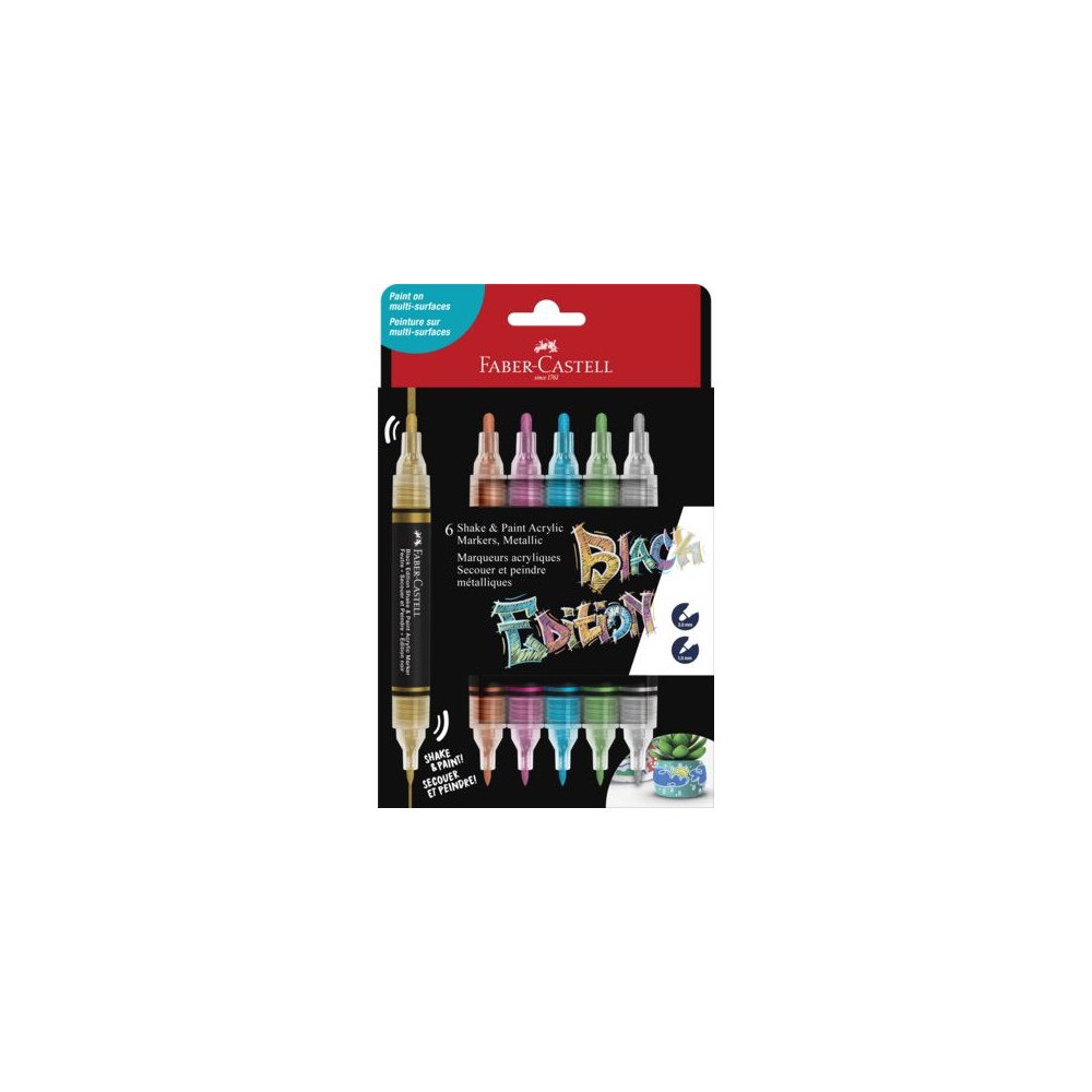 FABER-CASTELL Fiberpenna shake&Paint classic 6/fp
