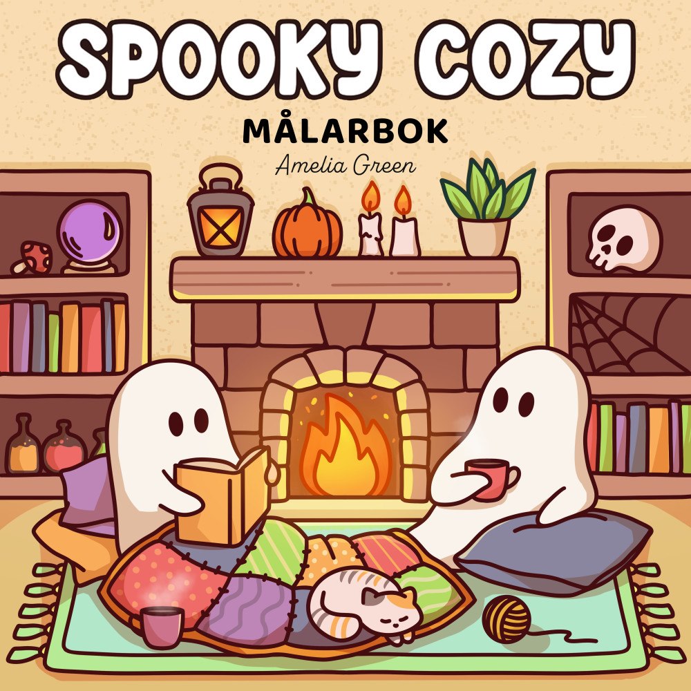 Amelia Green Spooky Cozy målarbok (häftad)