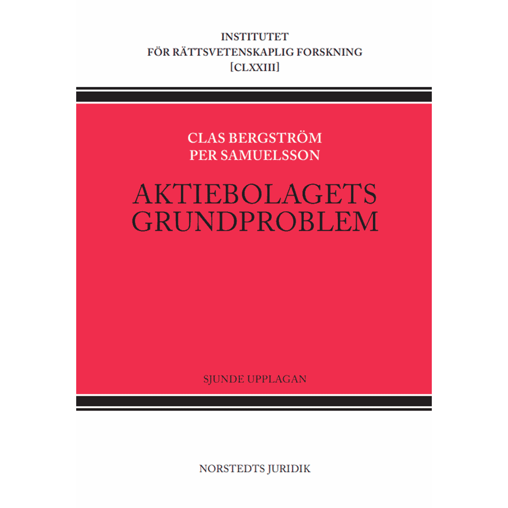 Clas Bergström Aktiebolagets grundproblem (häftad)