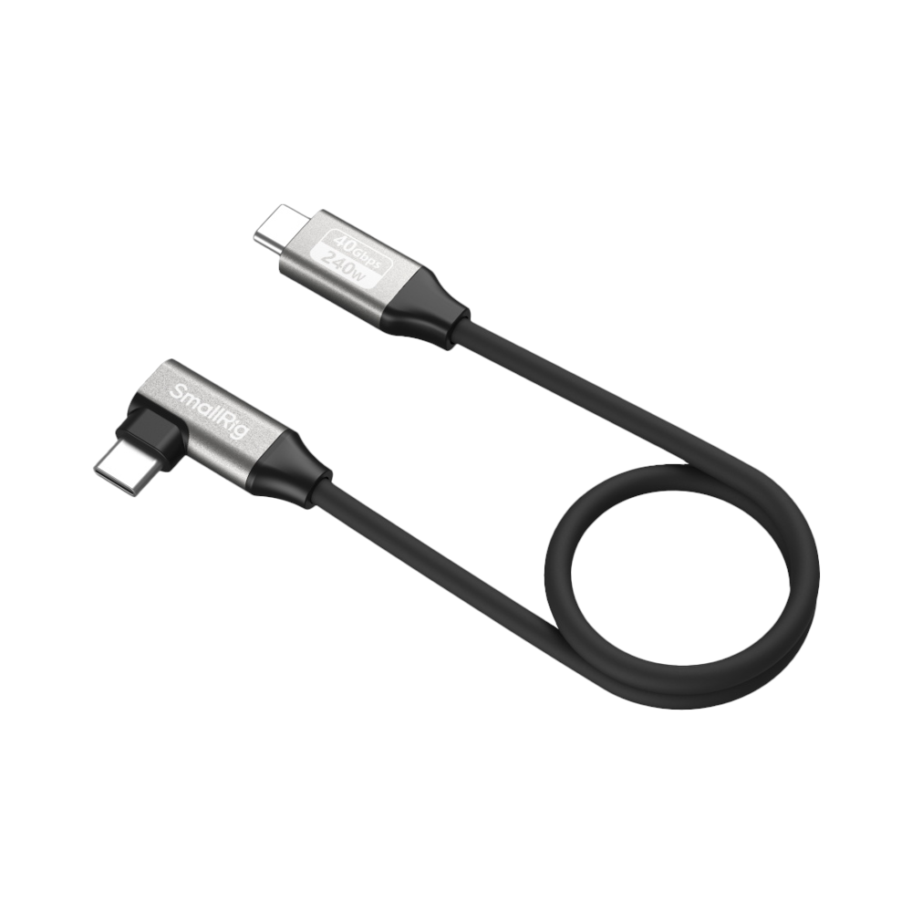 SMALLRIG SmallRig 5075 USB-C Data Cable (Straight to Angled, 35cm (40Gbps + 240W + 8K)