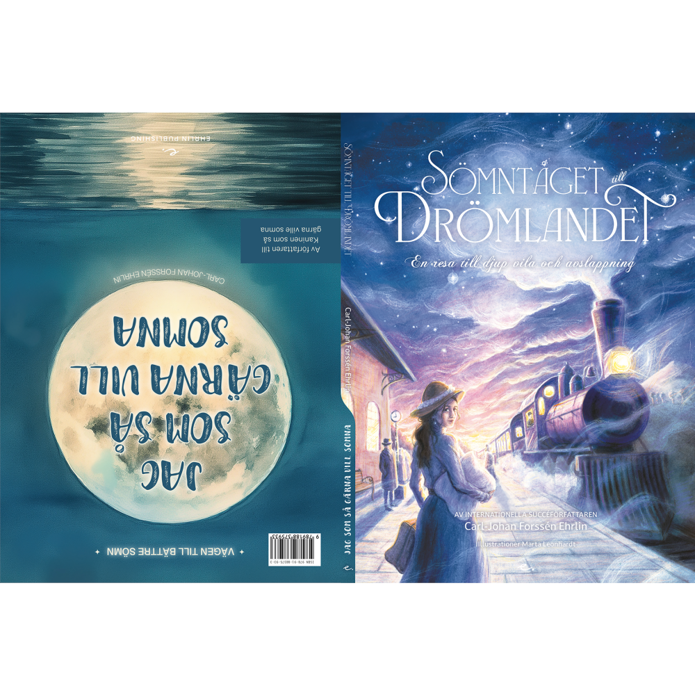 Ehrlin Publishing Sömntåget till drömlandet / Jag som så gärna vill somna (bok, danskt band)