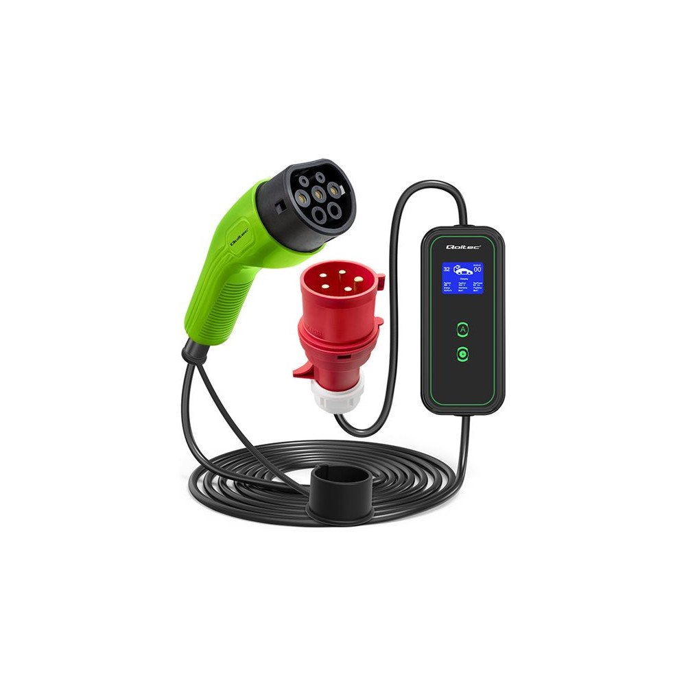 Qoltec Qoltec EV-laddningsstation - 2-i-1, 230V, CEE 5-polig - IEC 62196 Type 2 - 7 kW