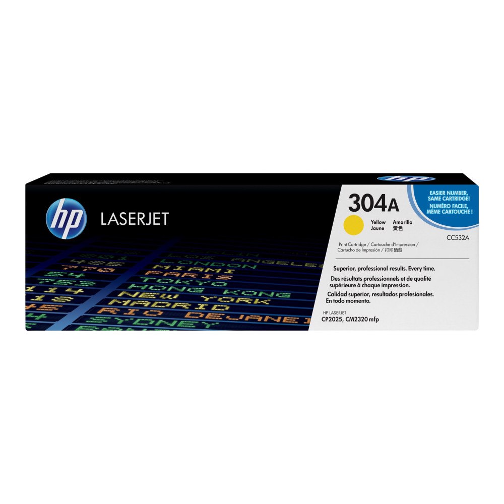 Hewlett-Packard HP 304A - gul - original - LaserJet - tonerkassett (CC532A)