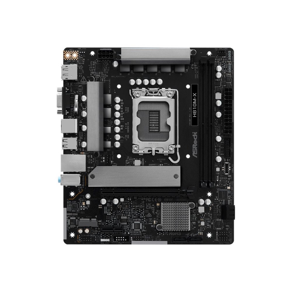 ASRock ASRock H810M-X - moderkort - micro ATX - LGA1851-uttag - H810