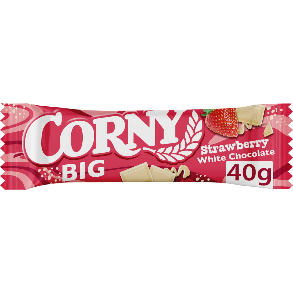 CORNY Strawberry White Chocolate Bar 40 g