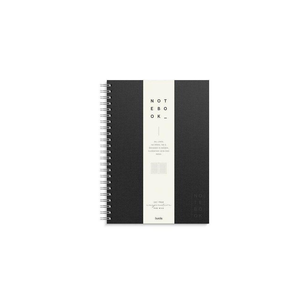 Burde Ant.block BURDE A4 textil linj svart