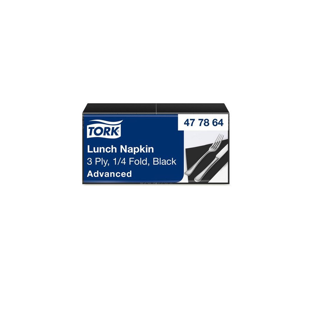 TORK Servett TORK Lunch 3-lags svart 150/fp