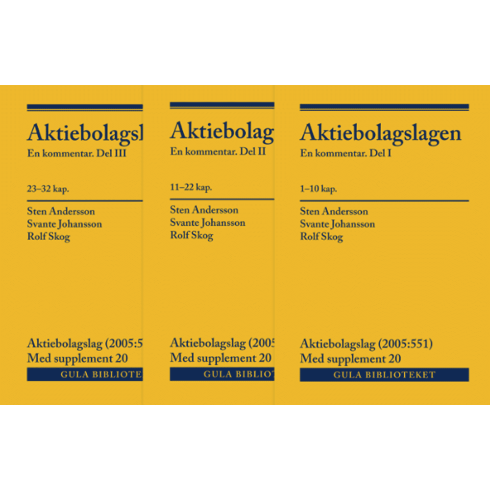 Sten Andersson Aktiebolagslagen, del I-III : En kommentar (häftad)