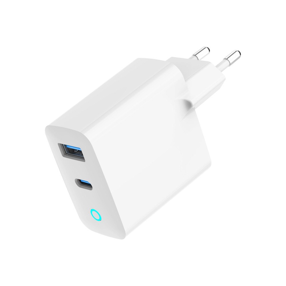Gembird Gembird strömadapter - GaN, LED - 24 pin USB-C, USB typ A - 65 Watt