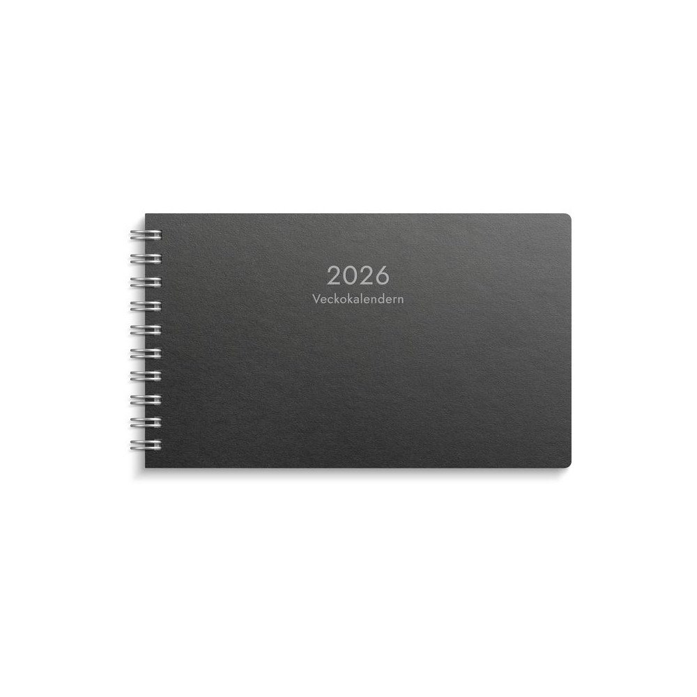 Burde Veckokalender Eco Line 2026 svart