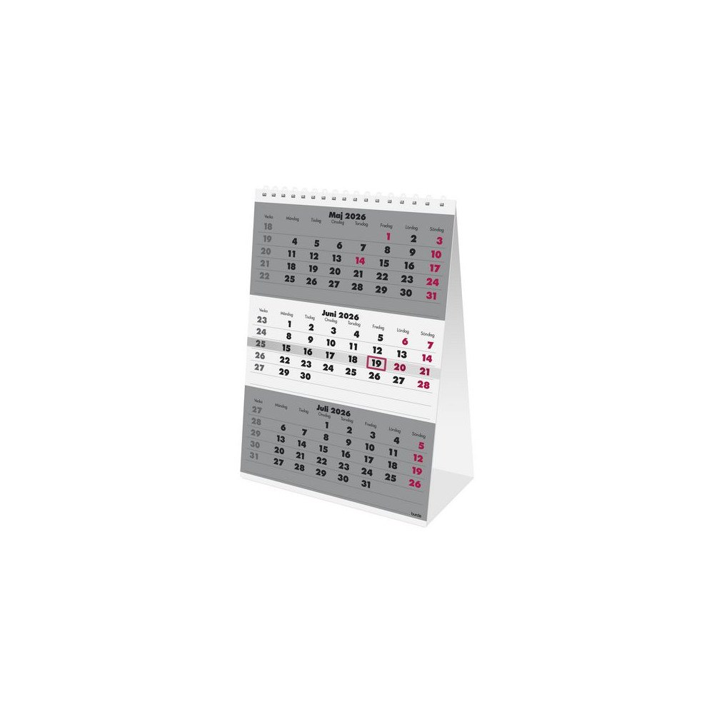 Burde Bordskalender Triplaner 2026