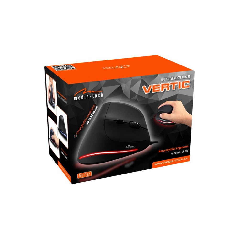 Media tech Media-Tech VERTIC MT1122 - vertikal mus - vertikal - USB