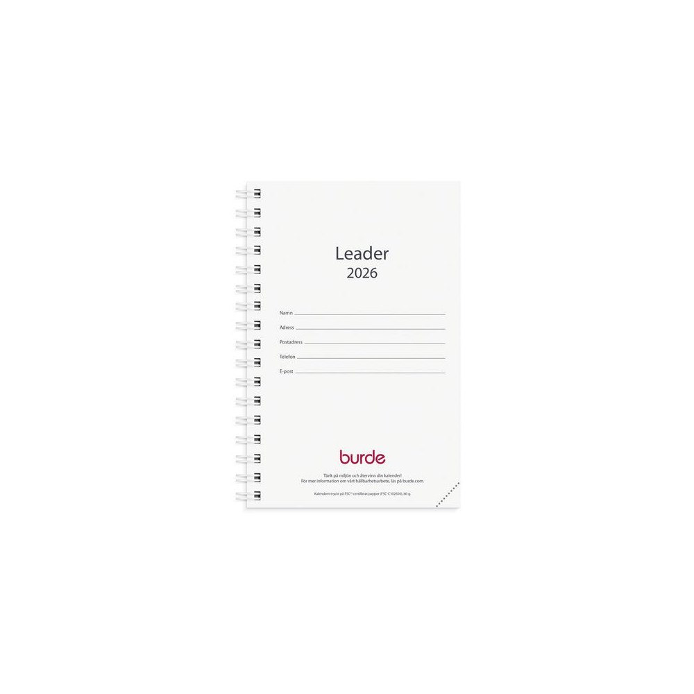 Burde Kalender Leader refill 2026