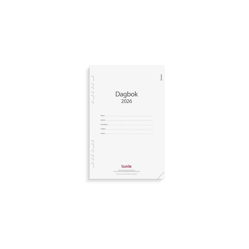 Burde Business kalendersats Dagbok 2026
