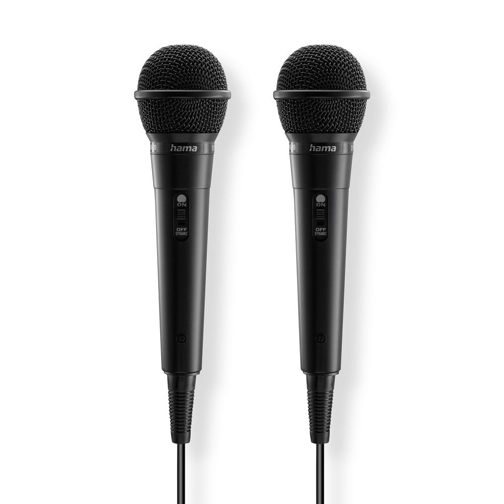 Hama Dynamic Microphone Mono 2-pack Black