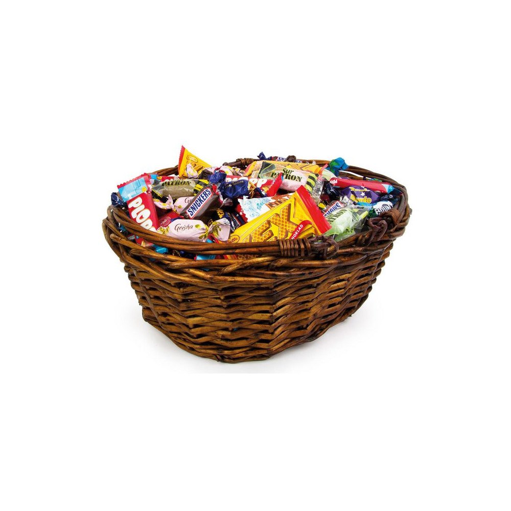 KARAMELLO Godis Presentkorg brun inslaget 2,5kg