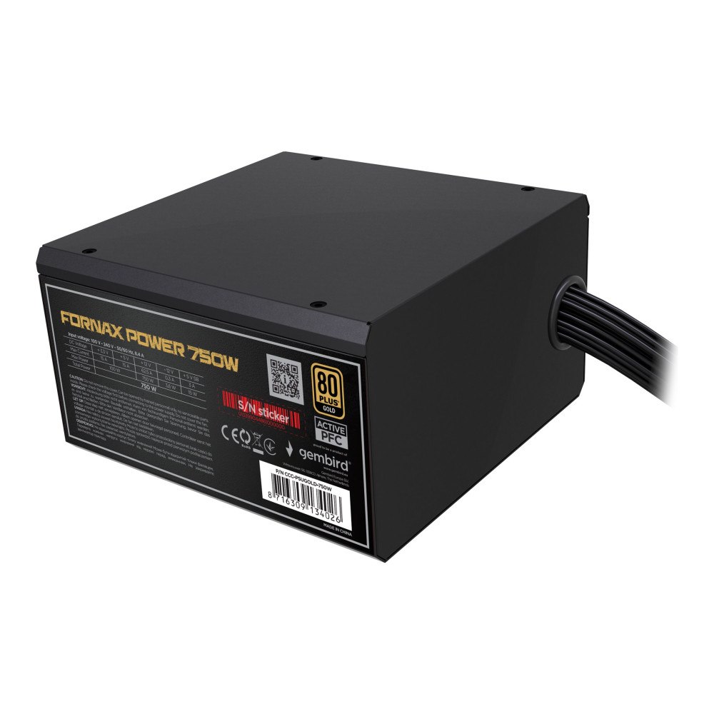 Gembird Gembird CCC-PSUBRONZE-750W - nätaggregat - 750 Watt