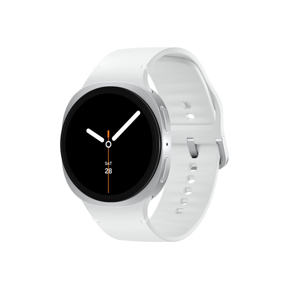 SAMSUNG Samsung Galaxy Watch8 - silver - smart klocka med sportband - vit - 32 GB