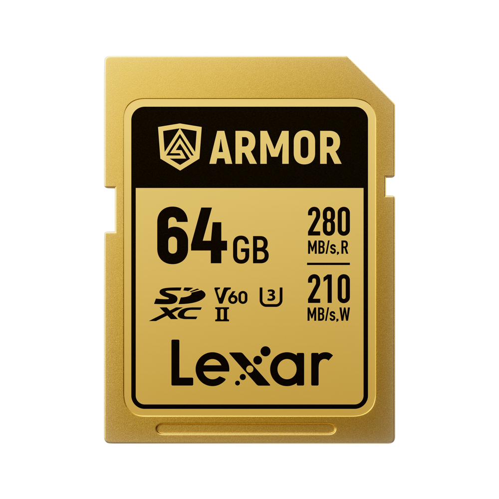LEXAR Lexar SDXC ARMOR Gold UHS-II U3, Stainless Steel, IP68 R280/W210 (V60) 64GB