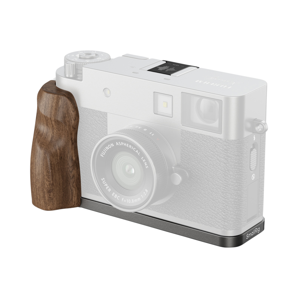 SMALLRIG SmallRig 5394 L-Shaped Mount Plate with Wooden Handle for FUJIFILM X half Charcoal Silver