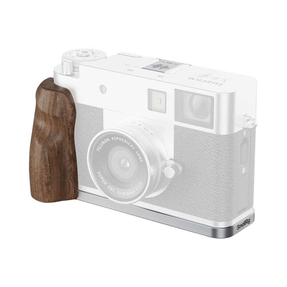 SMALLRIG SmallRig 5223 L-Shaped Mount Plate with Wooden Handle for FUJIFILM X half Silver