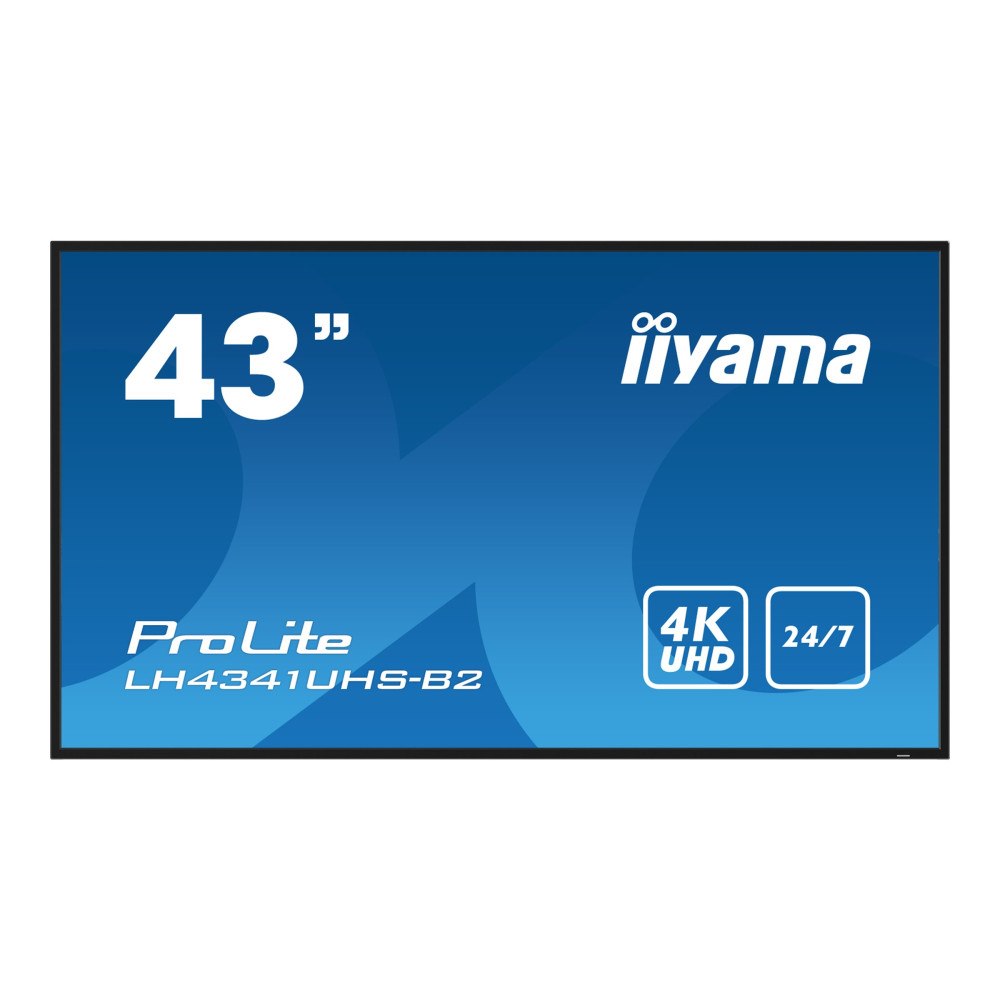 Iiyama iiyama ProLite LH4341UHS-B2 43" Klass (42.5" visbar) LED-bakgrundsbelyst LCD-skärm - 4K - för digital skyltning
