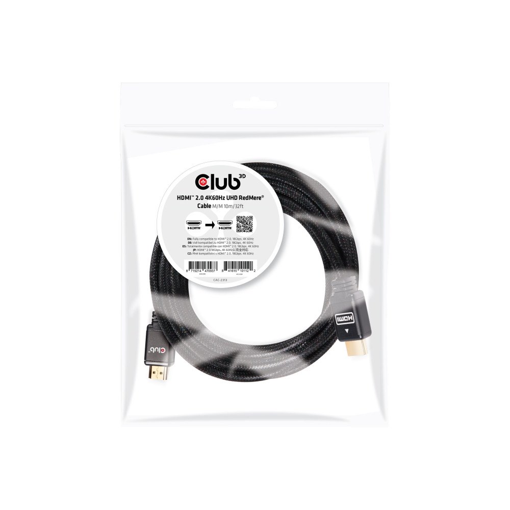 Club 3D Club 3D CAC-2313 - HDMI-kabel med Ethernet - 10 m