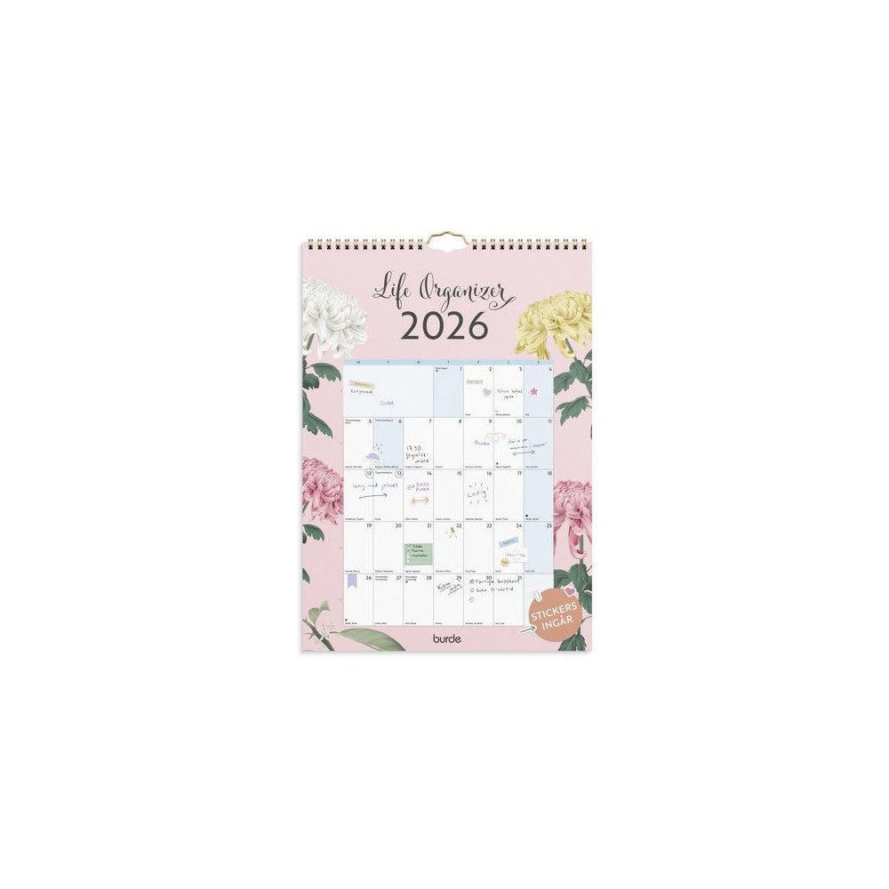 Burde Väggkalender Life Organizer 2026