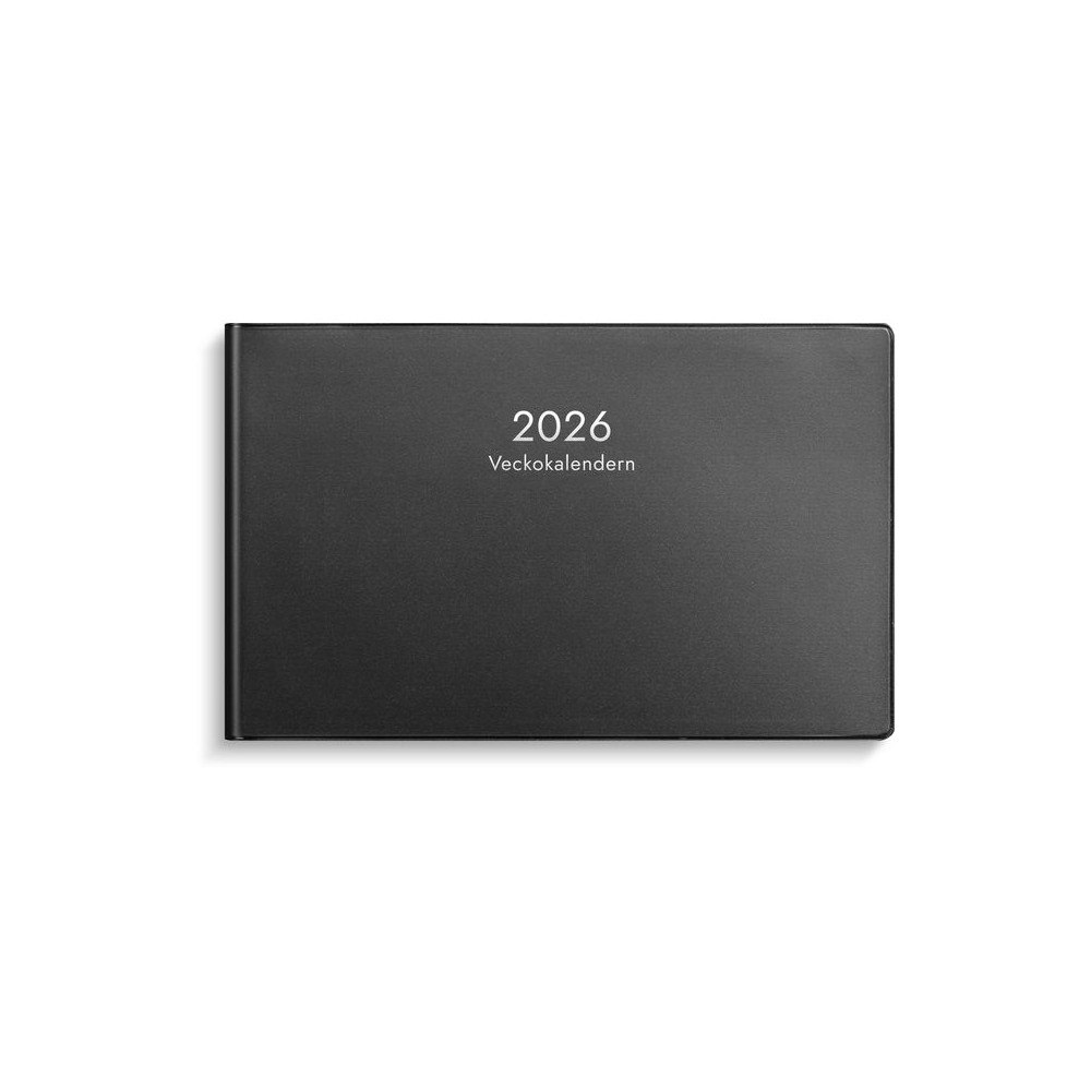Burde Veckokalender 2026 plast svart