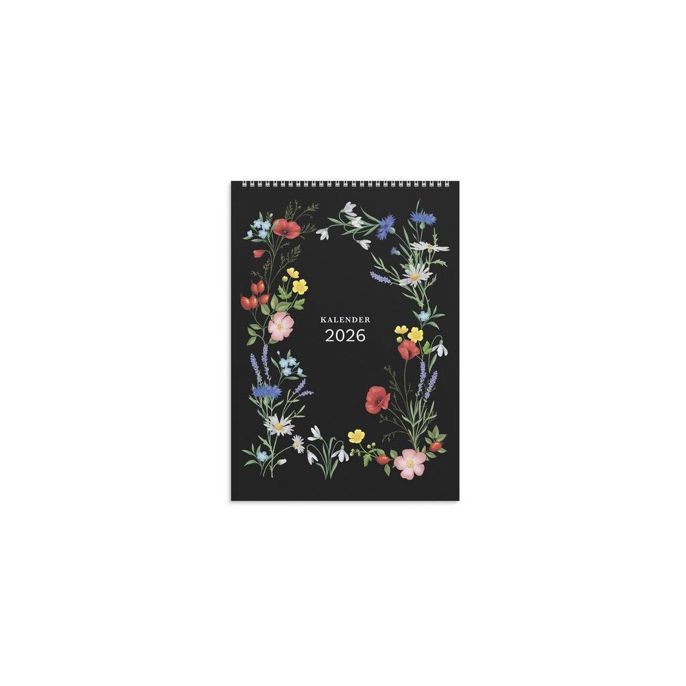 Burde Väggkalender Illustrerad blomster 2026