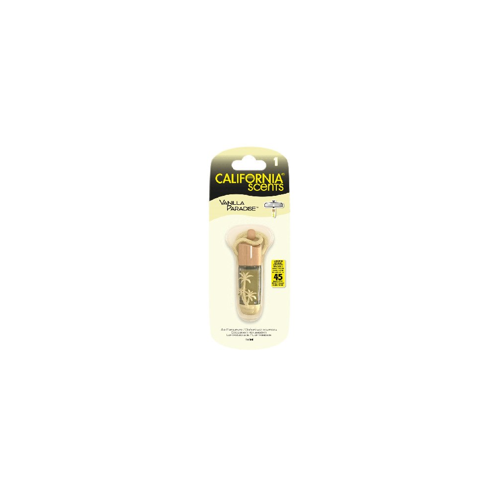 California Scents California Scents Hanging Vial Vanilla Paradise vůně do auta 5 ml