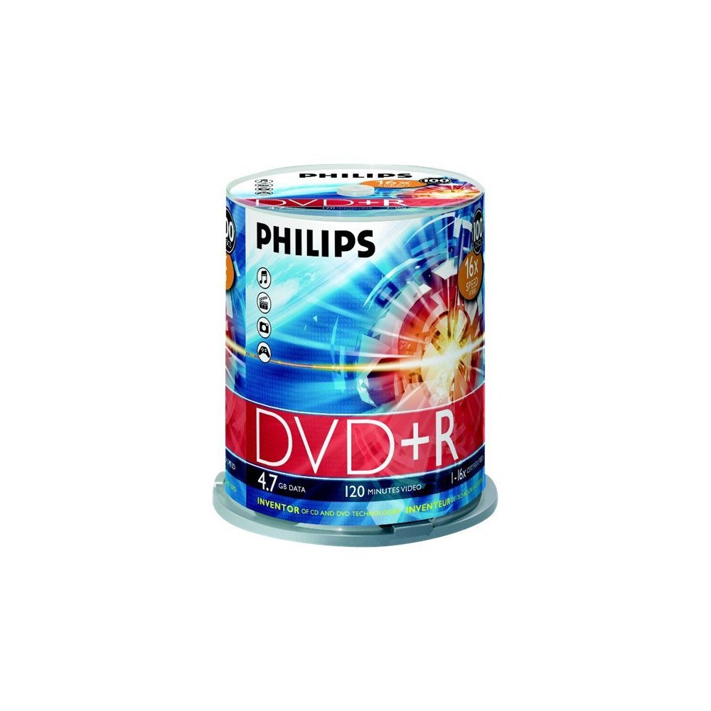 Philips Philips DR4S6B00F - DVD+R x 100 - 4.7 GB - lagringsmedier