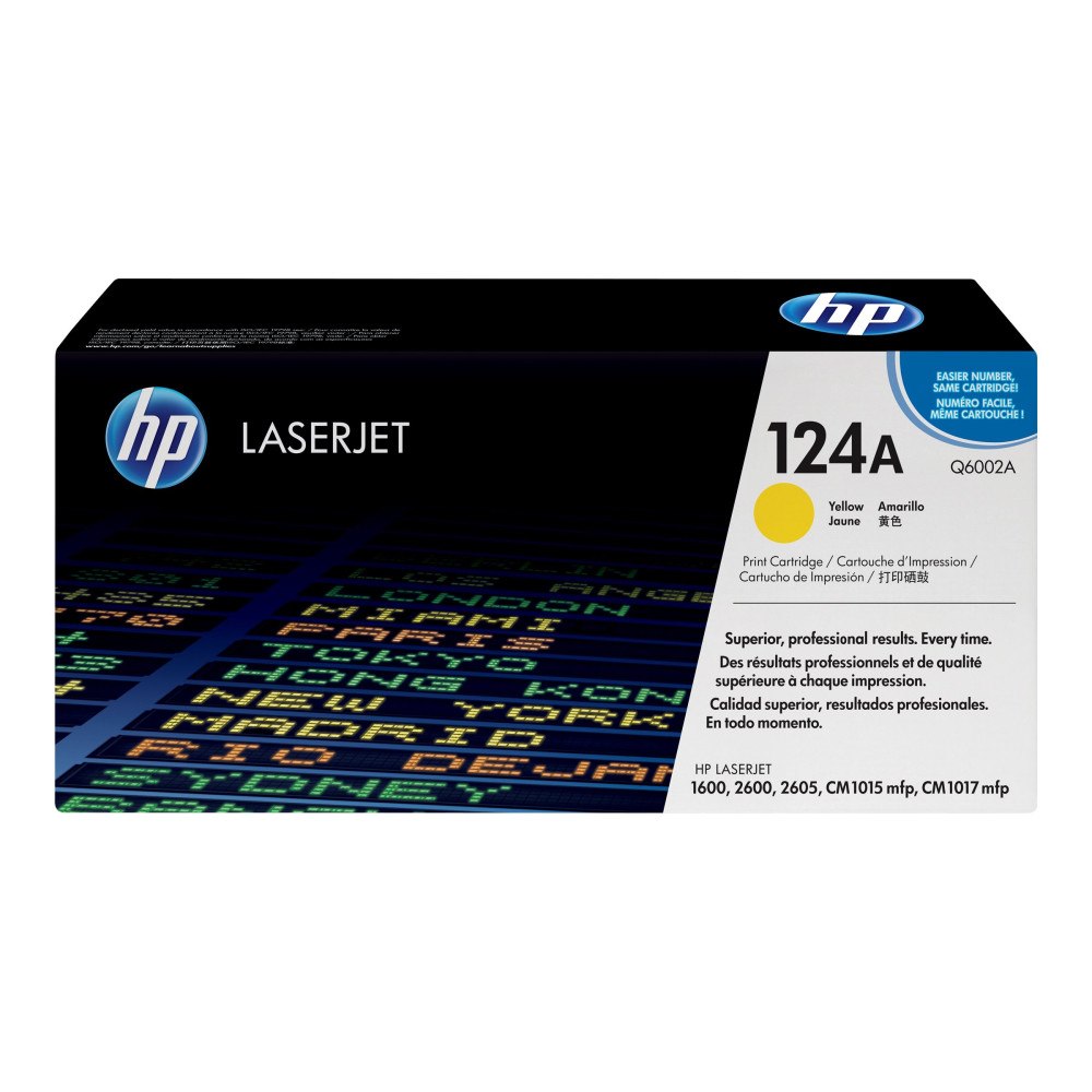 Hewlett-Packard HP 124A - gul - original - LaserJet - tonerkassett (Q6002A)