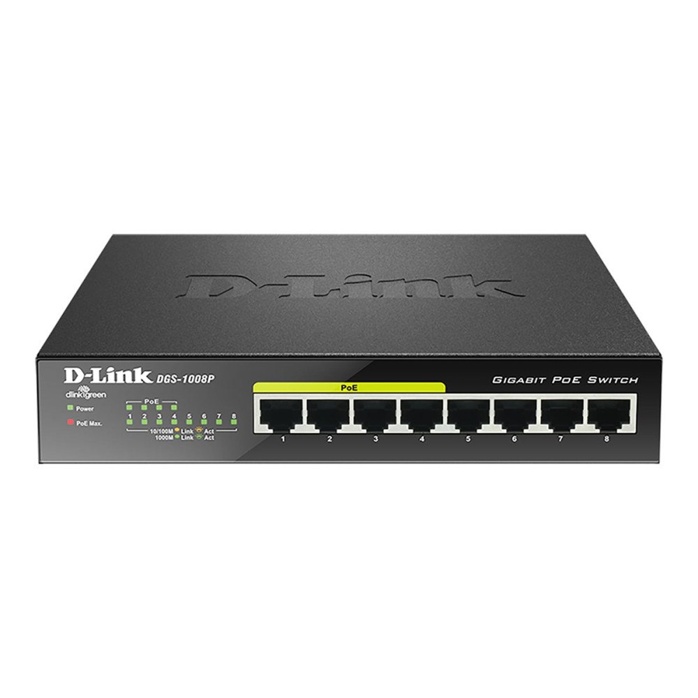 D-Link D-Link DGS 1008P - switch - 8 portar - ohanterad