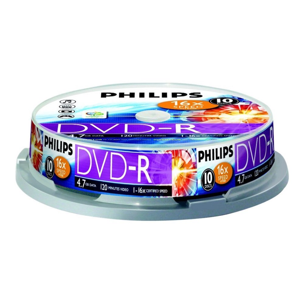 Philips Philips DM4S6B10F - DVD-R x 10 - 4.7 GB - lagringsmedier