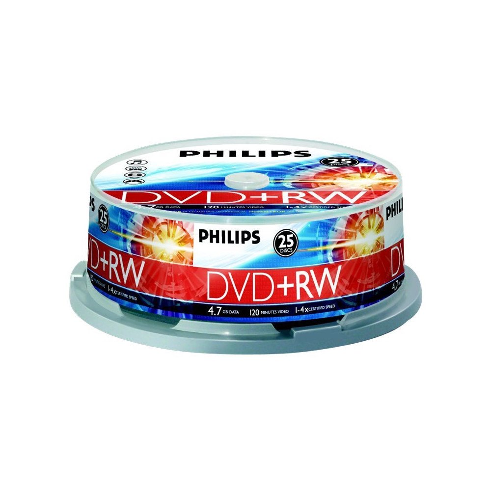 Philips Philips DW4S4B25F - DVD+RW x 25 - 4.7 GB - lagringsmedier