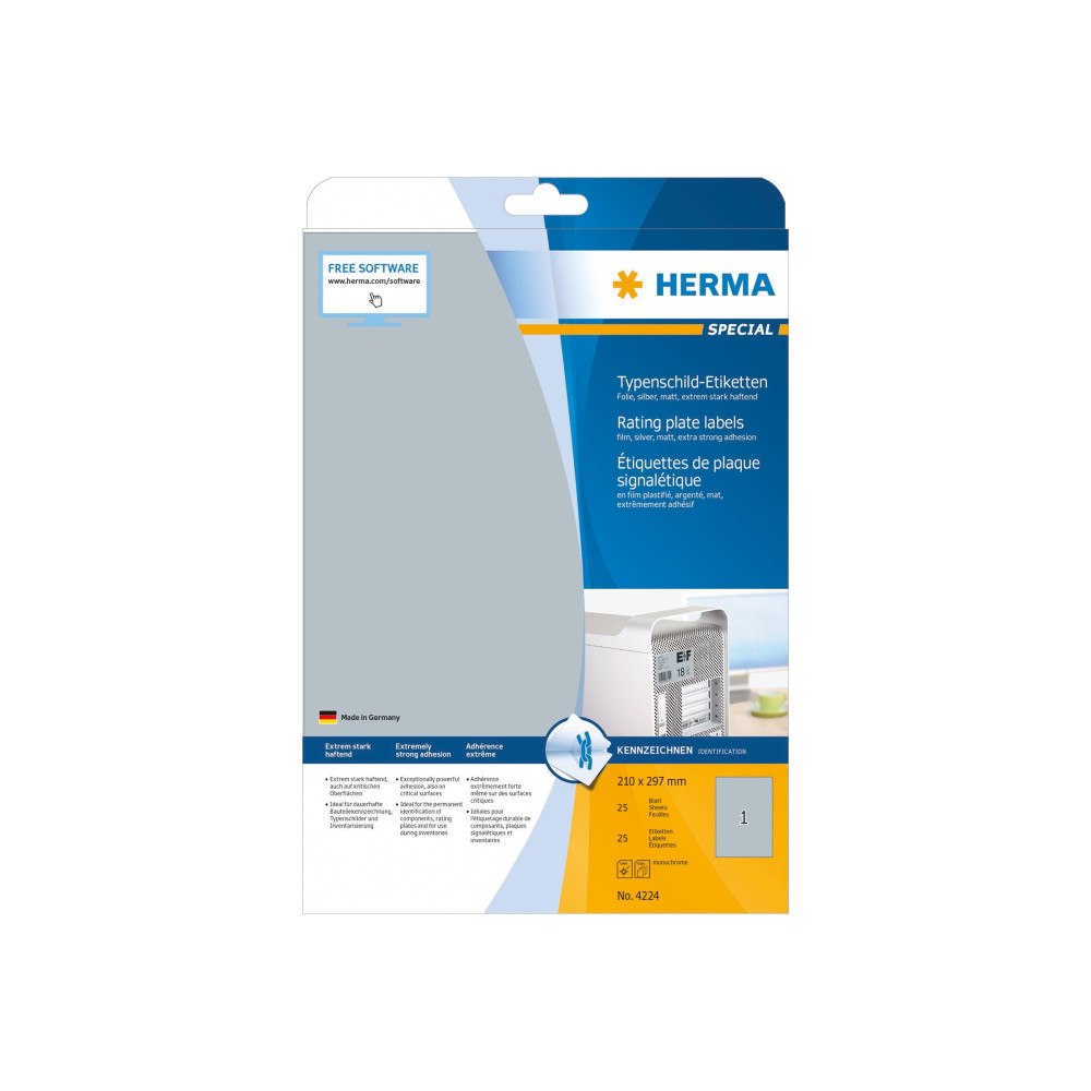 HERMA HERMA Special - filmetiketter - matt - 25 etikett (er) - A4