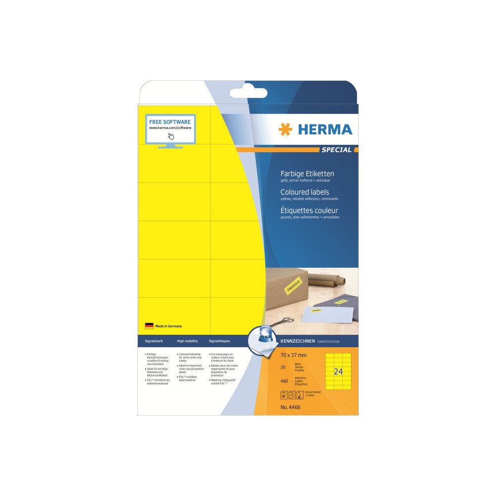 HERMA HERMA Special - etiketter - matt - 480 etikett (er) - 70 x 37 mm