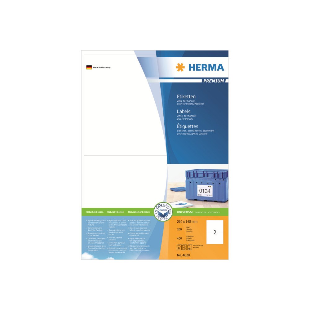 HERMA HERMA Premium - laminerade etiketter - matt - 400 etikett (er) - A5