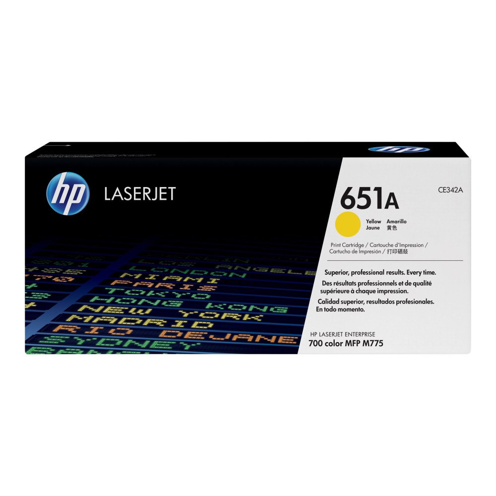 Hewlett-Packard HP 651A - gul - original - LaserJet - tonerkassett (CE342A)