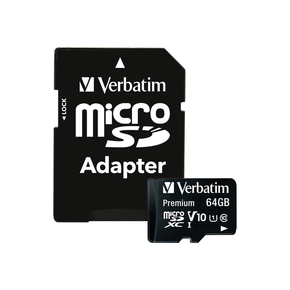 VERBATIM Verbatim Premium - flash-minneskort - 64 GB - mikroSDXC UHS-I