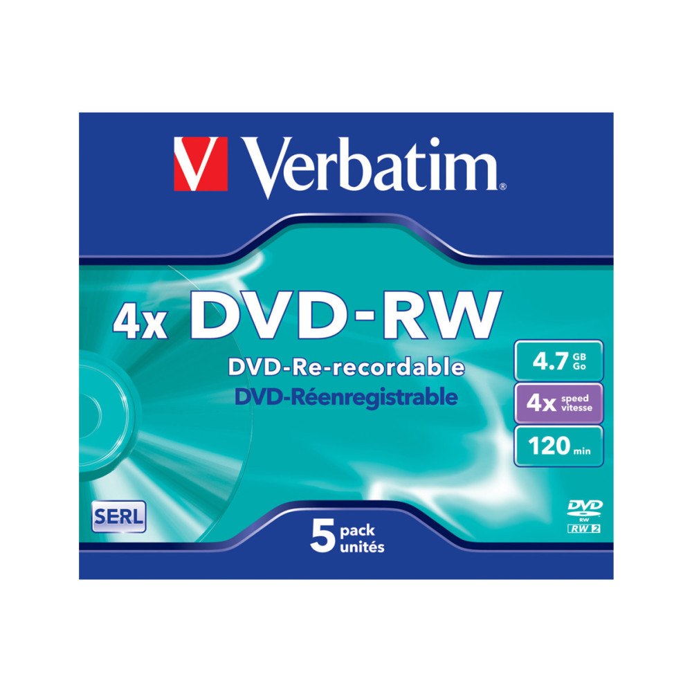 VERBATIM Verbatim DataLifePlus - DVD-RW x 5 - 4.7 GB - lagringsmedier