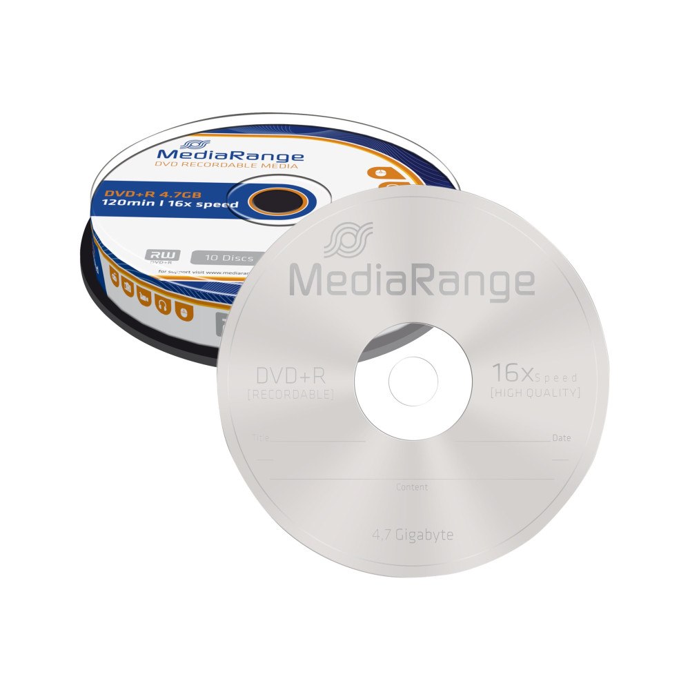 MediaRange MediaRange - DVD+R x 10 - 4.7 GB - lagringsmedier