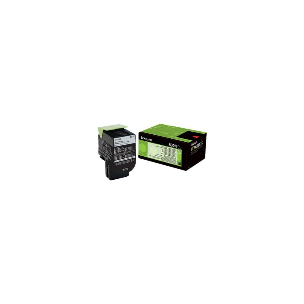 Lexmark International Lexmark 802K - svart - original - tonerkassett - LCCP, LRP