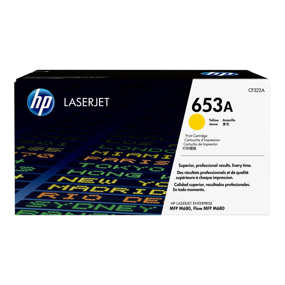 Hewlett-Packard HP 653A - gul - original - LaserJet - tonerkassett (CF322A)