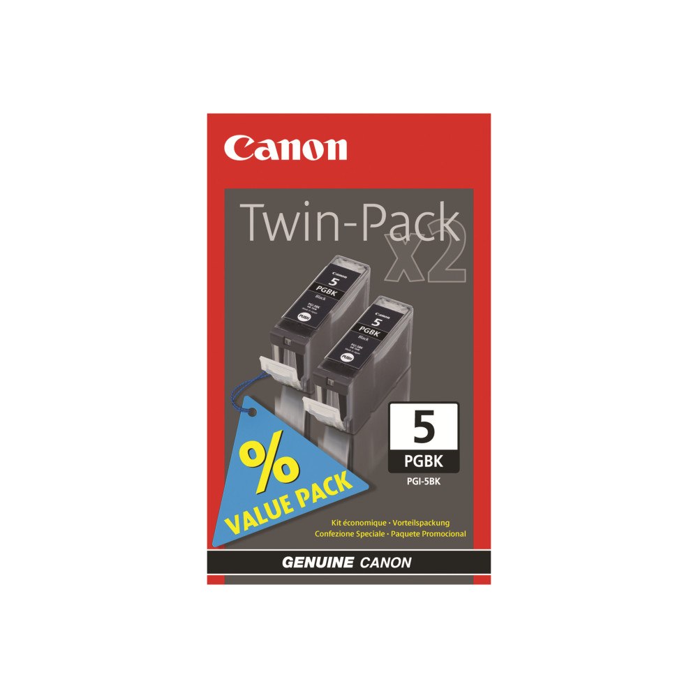 CANON Canon PGI-5 Black Twin Pack - 2-pack - svart - original - bläcktank