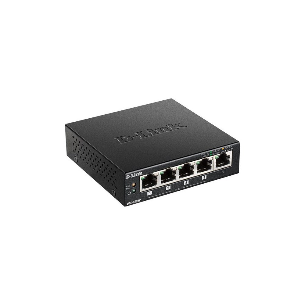 D-Link D-Link DES 1005P - switch - 5 portar - ohanterad