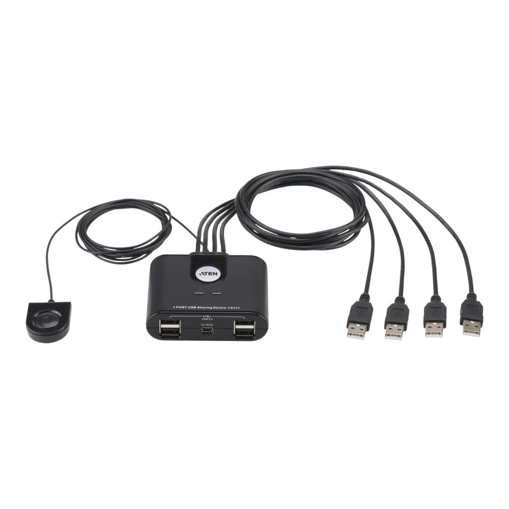 ATEN Technology ATEN US424 4-Port USB Peripheral Sharing Device - USB-växel