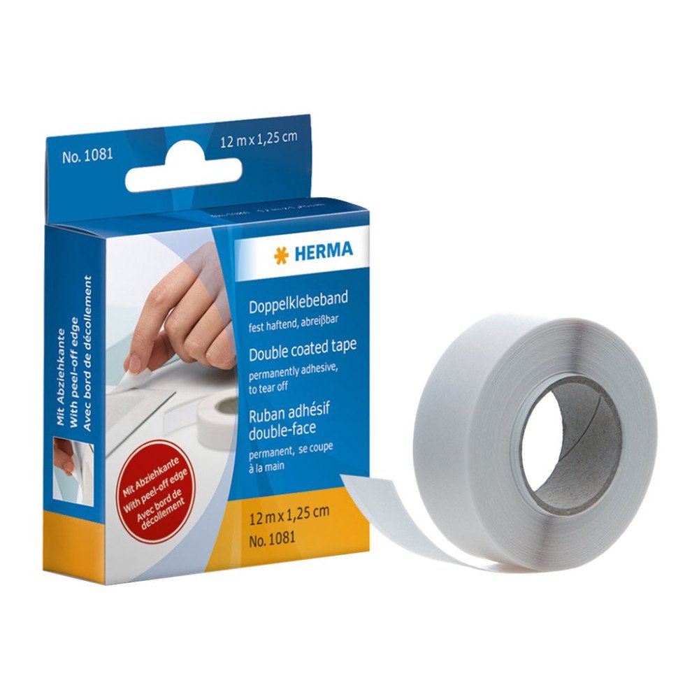 HERMA HERMA dubbelsidig tejp - 16 mm x 12 m